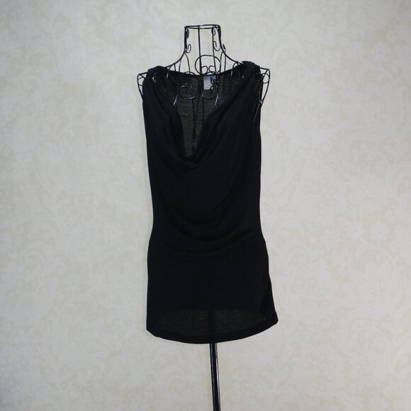 H&M Vintage Black Sleeveless Twist Shoulder Accent - Picture 6 of 14